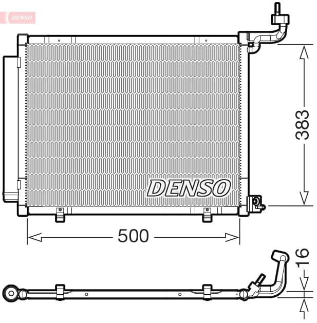 DENSO Kondenzátor klimatizácie DCN10058 1