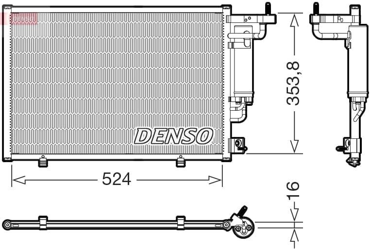DENSO Kondenzátor klimatizácie DCN10059 1