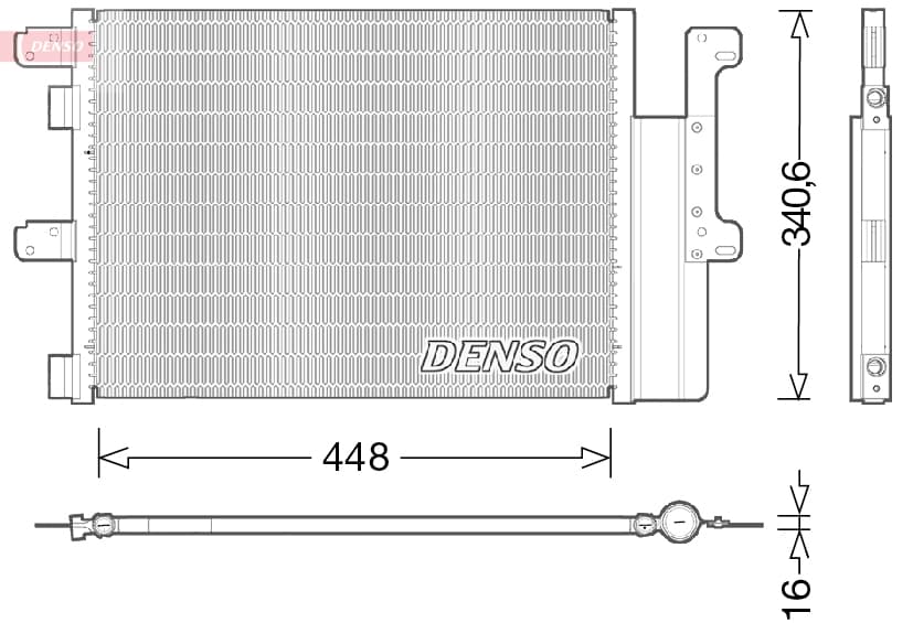 DENSO Kondenzátor klimatizácie DCN12102 1