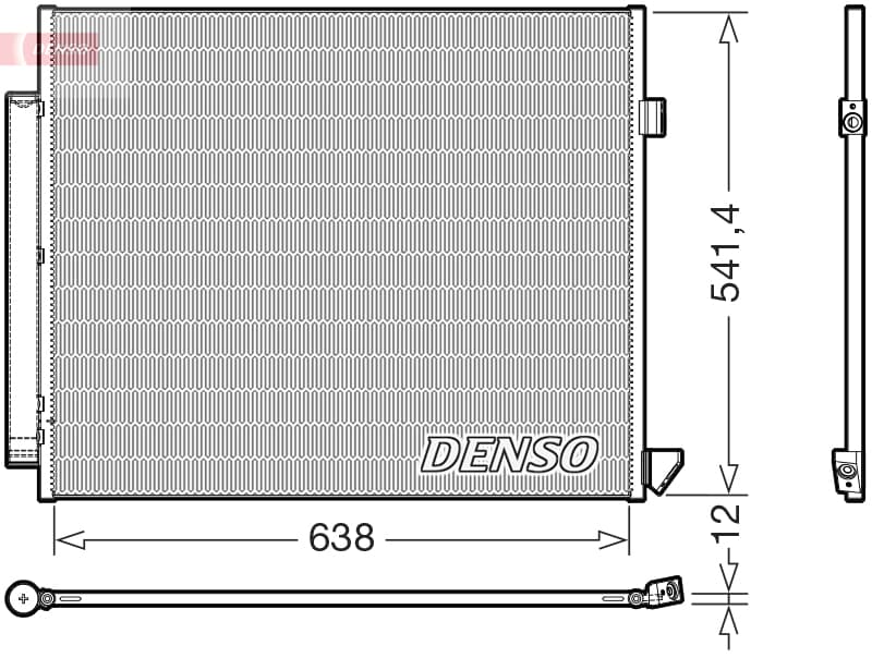 DENSO Kondenzátor klimatizácie DCN17066 1