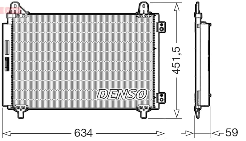 DENSO Kondenzátor klimatizácie DCN21034 1