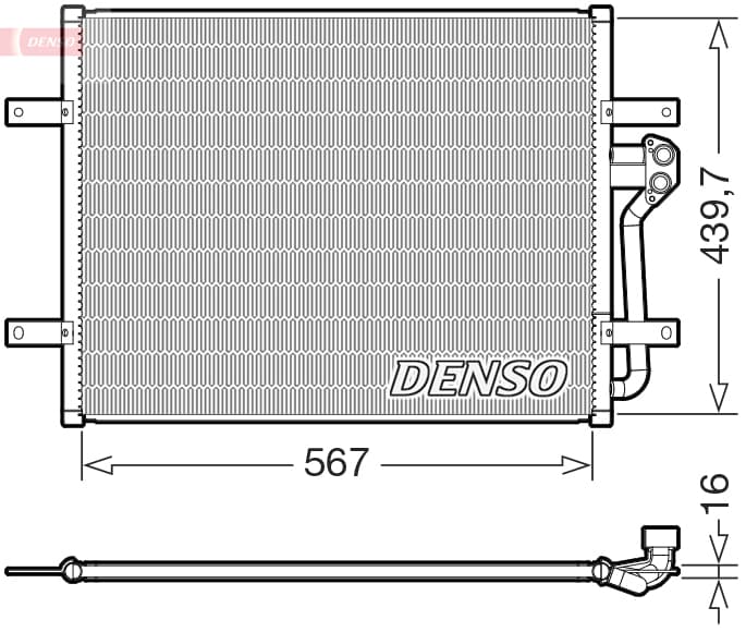 DENSO Kondenzátor klimatizácie DCN32035 1