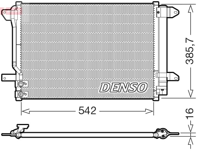 DENSO Kondenzátor klimatizácie DCN32072 1