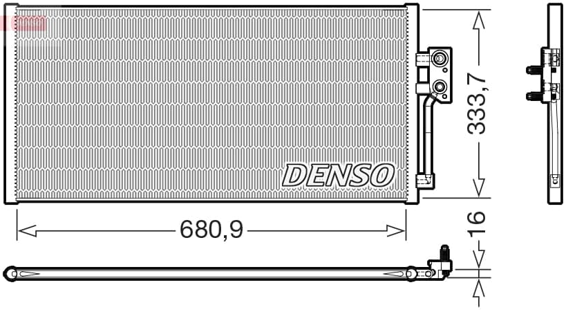 DENSO Kondenzátor klimatizácie DCN33019 1