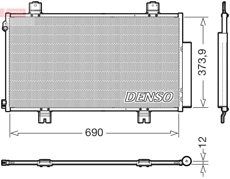 DENSO Kondenzátor klimatizácie DCN40036 1