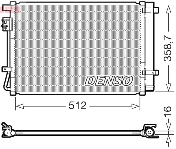 DENSO Kondenzátor klimatizácie DCN41031 1