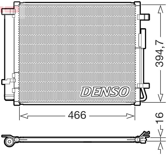 DENSO Kondenzátor klimatizácie DCN41032 1
