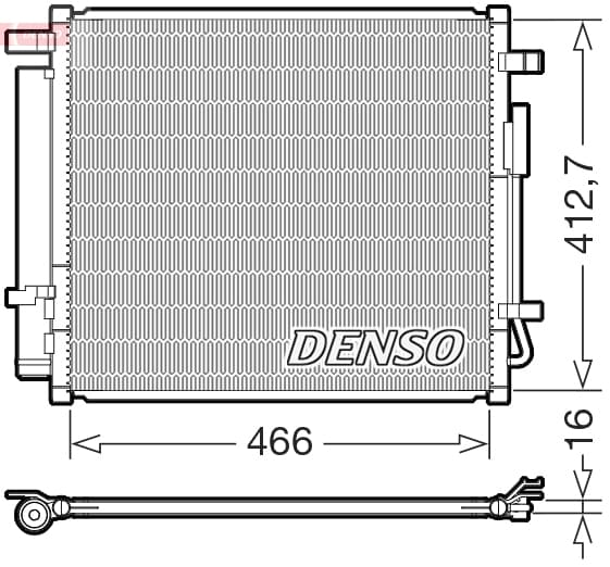 DENSO Kondenzátor klimatizácie DCN41033 1