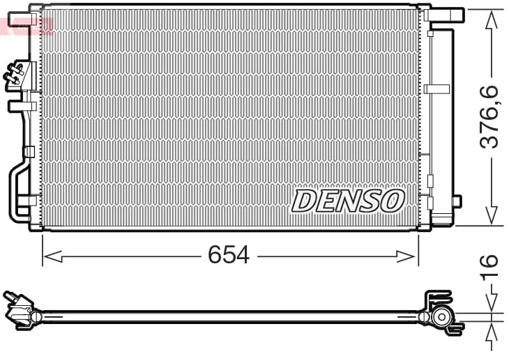DENSO Kondenzátor klimatizácie DCN43021 1