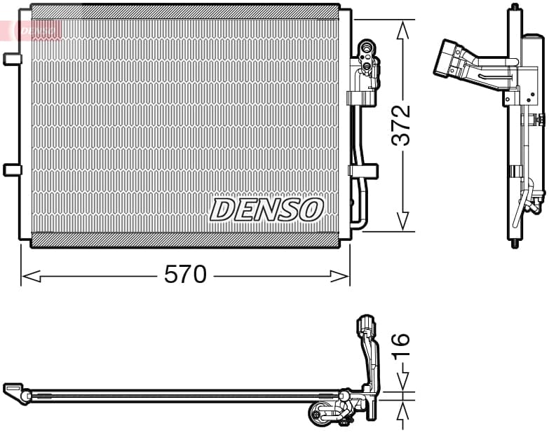 DENSO Kondenzátor klimatizácie DCN44016 1