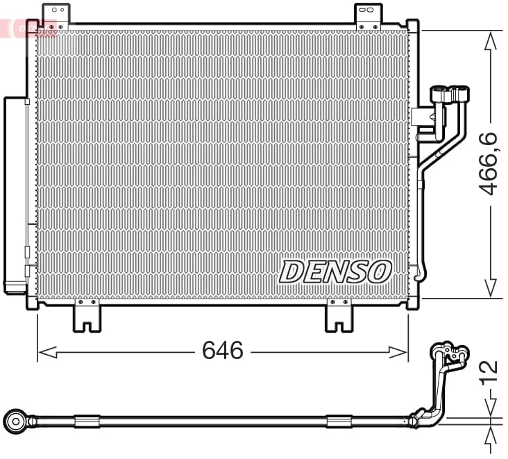DENSO Kondenzátor klimatizácie DCN44021 1