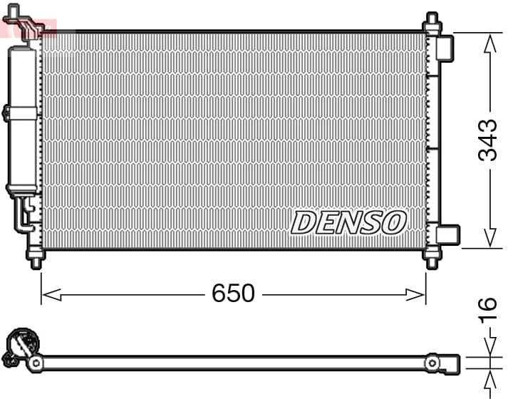 DENSO Kondenzátor klimatizácie DCN46020 1