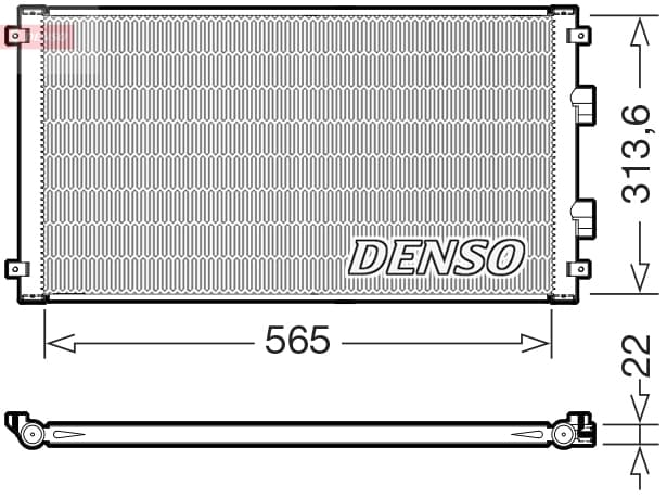 DENSO Kondenzátor klimatizácie DCN46039 1