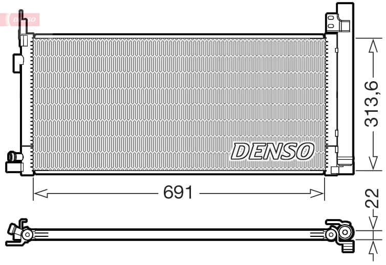 DENSO Kondenzátor klimatizácie DCN50124 1