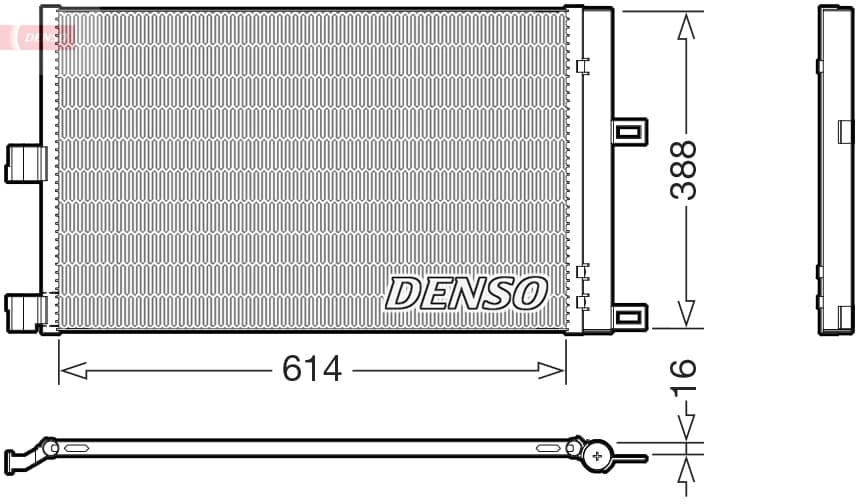 DENSO Kondenzátor klimatizácie DCN99080 1