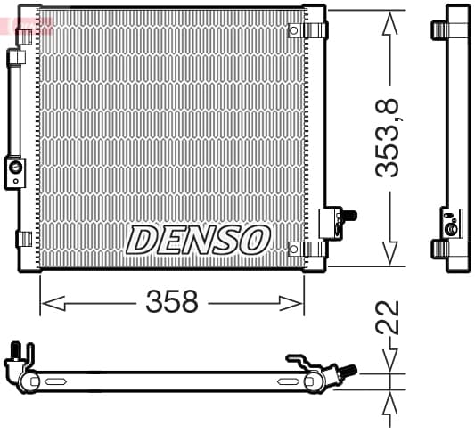 DENSO Kondenzátor klimatizácie DCN99081 1