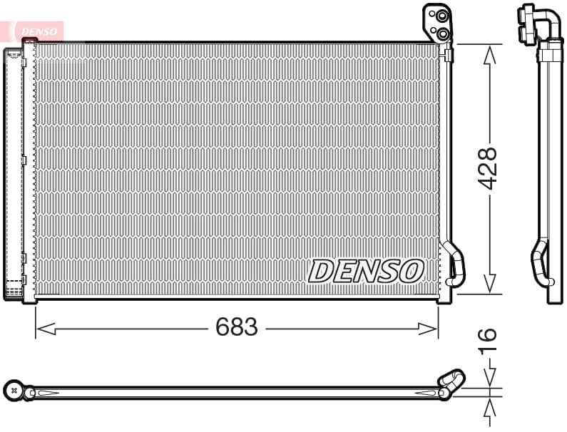 DENSO Kondenzátor klimatizácie DCN99083 1
