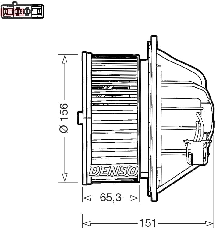 DENSO Vnútorný ventilátor DEA17019 1