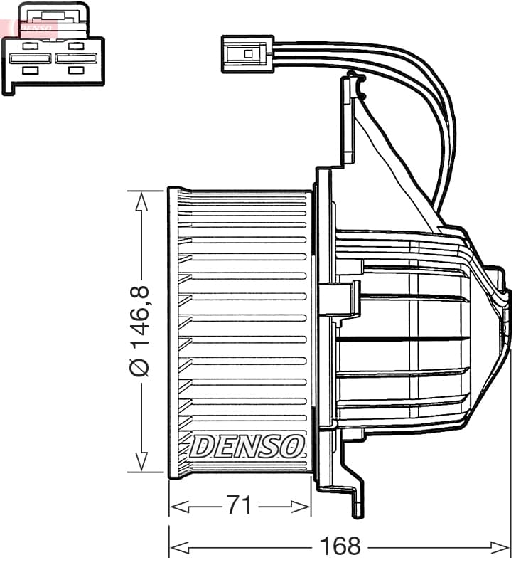 DENSO Vnútorný ventilátor DEA17020 1