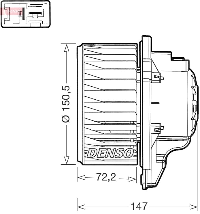 DENSO Vnútorný ventilátor DEA41016 1