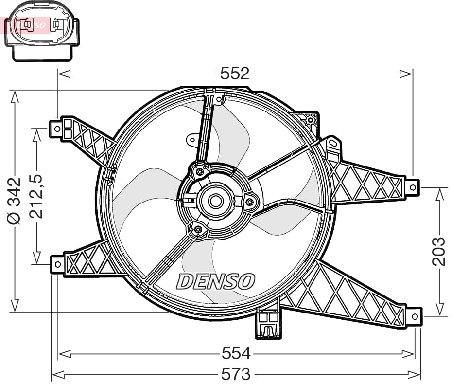 DENSO Ventilátor chladenia motora DER23006 1