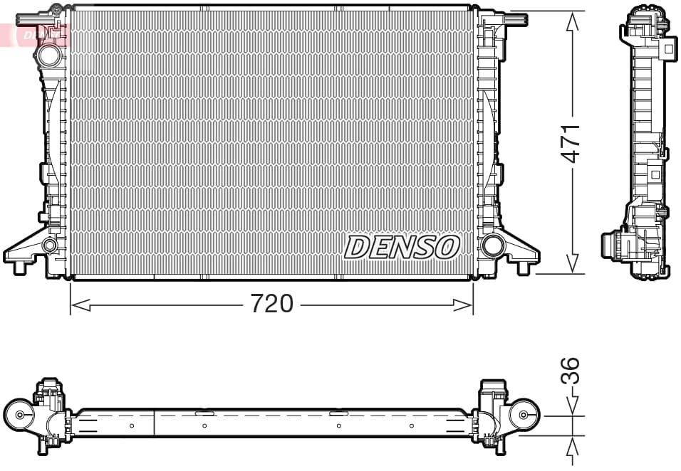 DENSO Chladič motora DRM02047 1