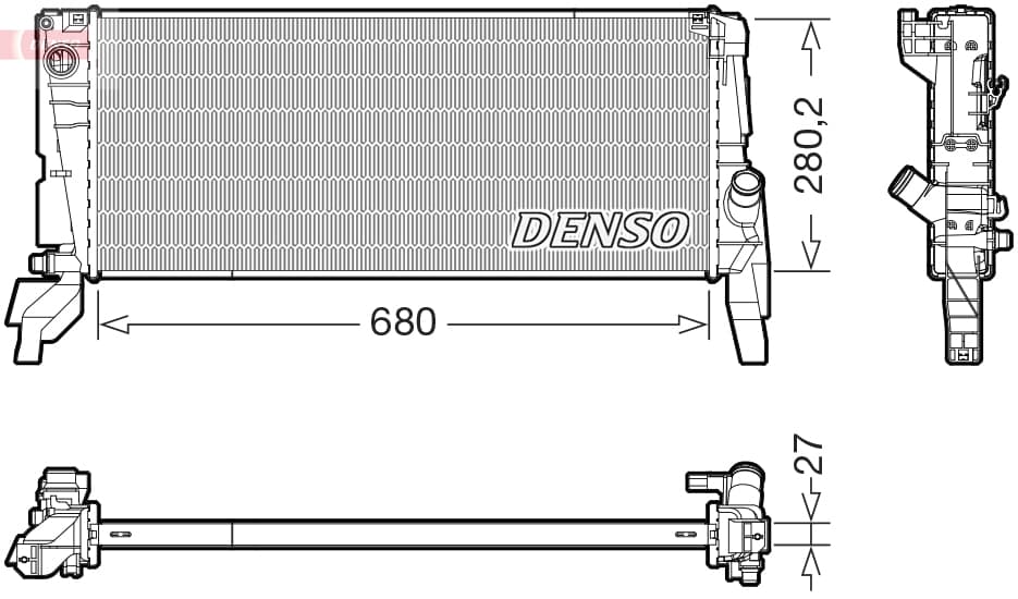 DENSO Chladič motora DRM05074 1