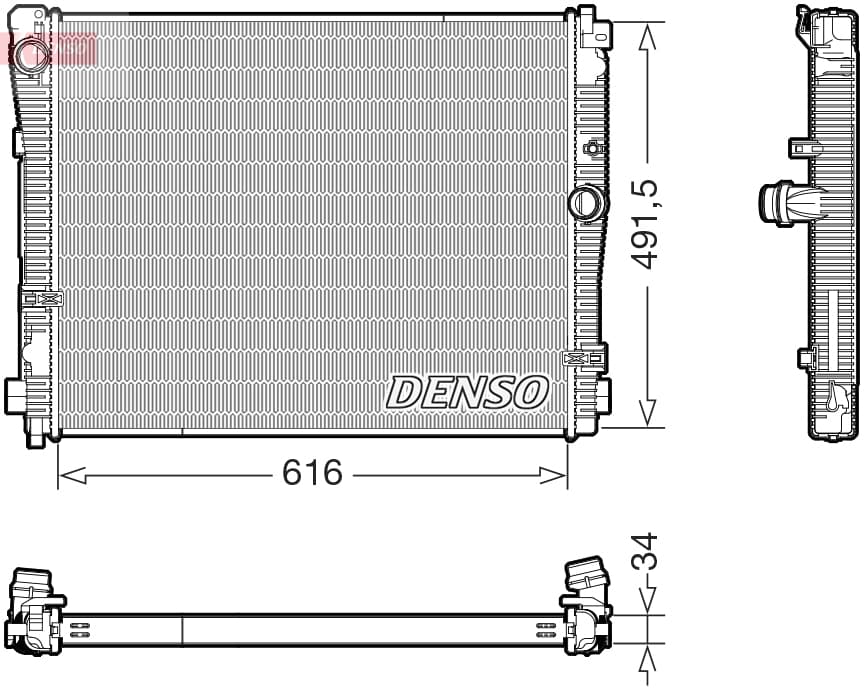 DENSO Chladič motora DRM05079 1
