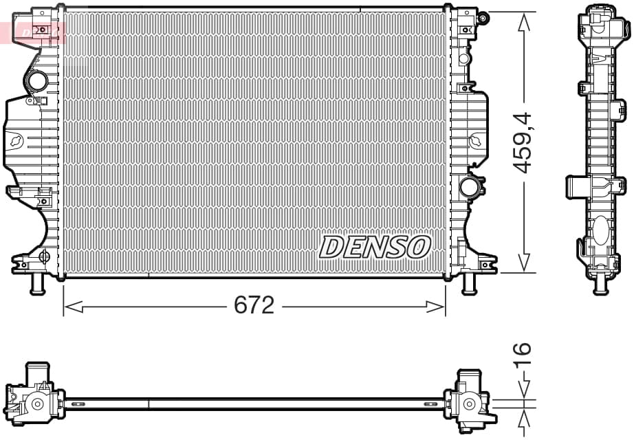 DENSO Chladič motora DRM10121 1