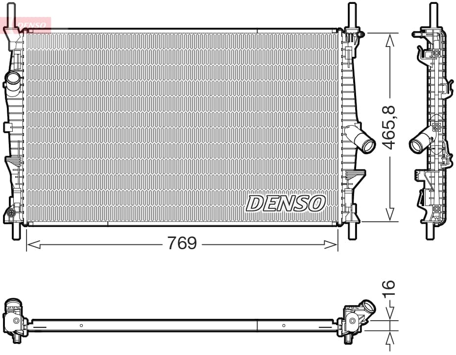 DENSO Chladič motora DRM10124 1