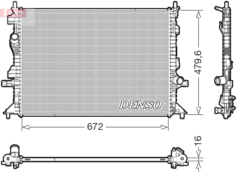 DENSO Chladič motora DRM10126 1