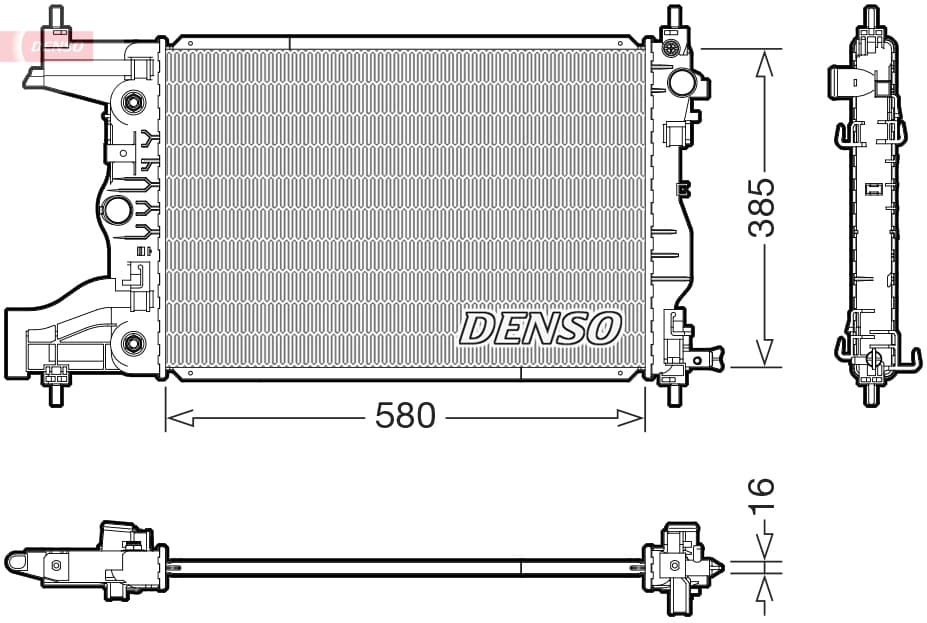 DENSO Chladič motora DRM15016 1