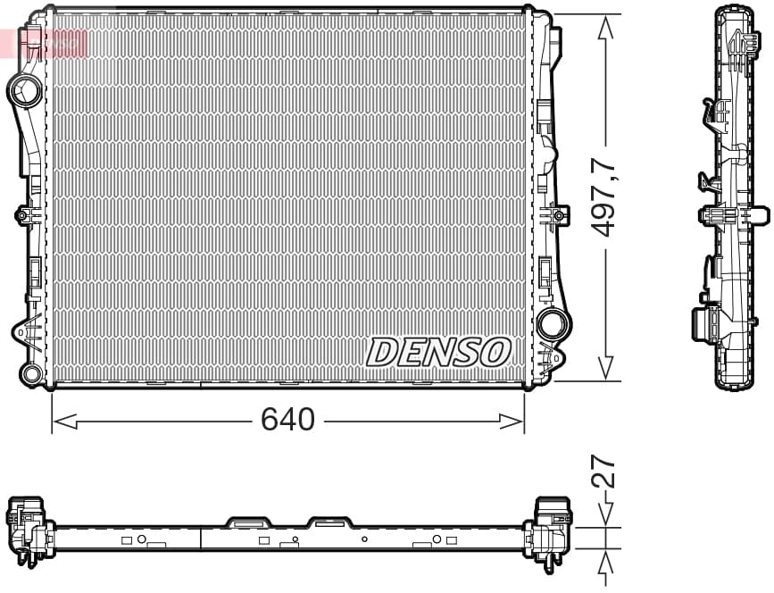 DENSO Chladič motora DRM17076 1