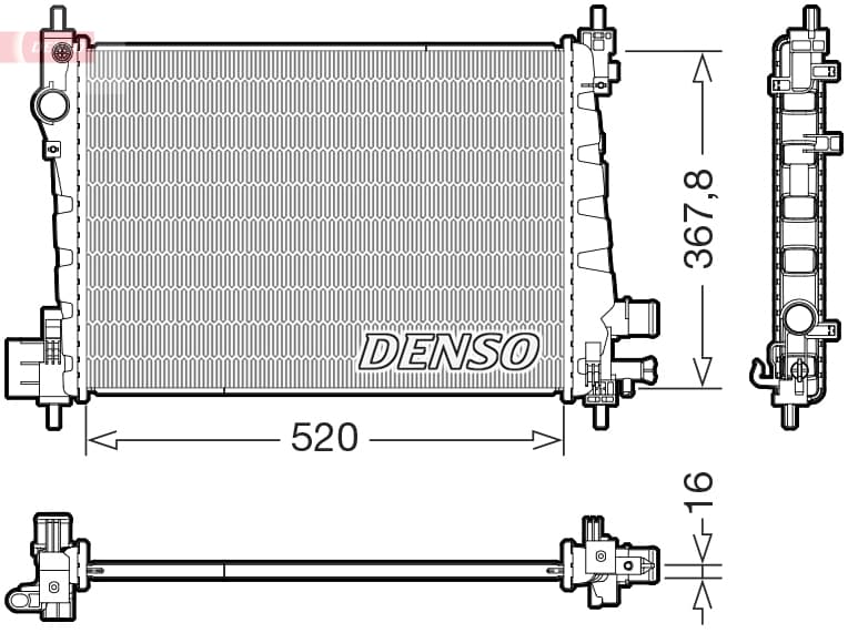 DENSO Chladič motora DRM20127 1