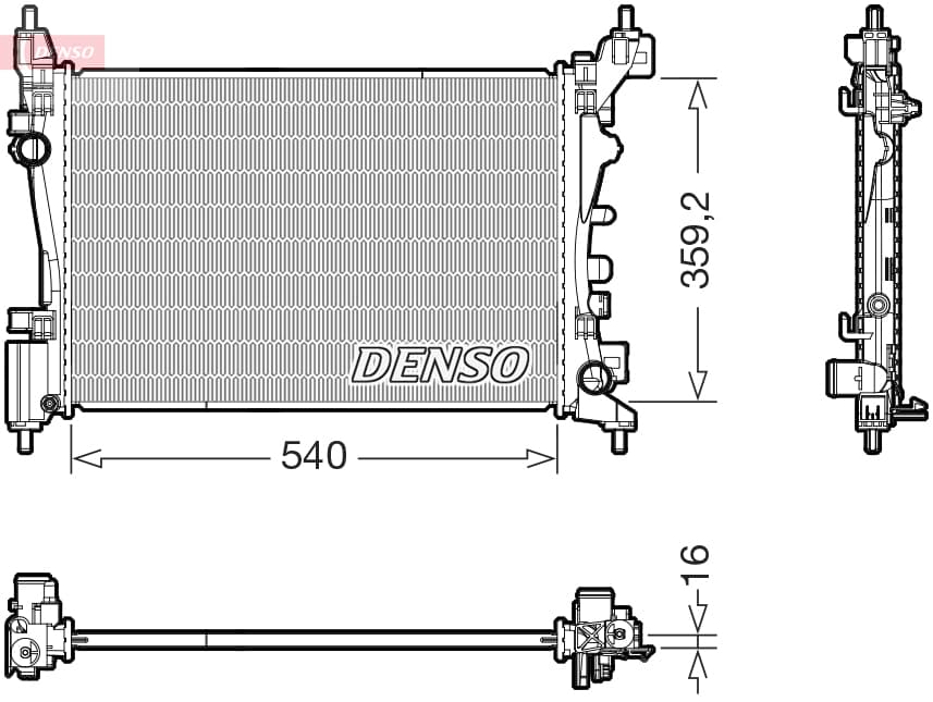 DENSO Chladič motora DRM20130 1