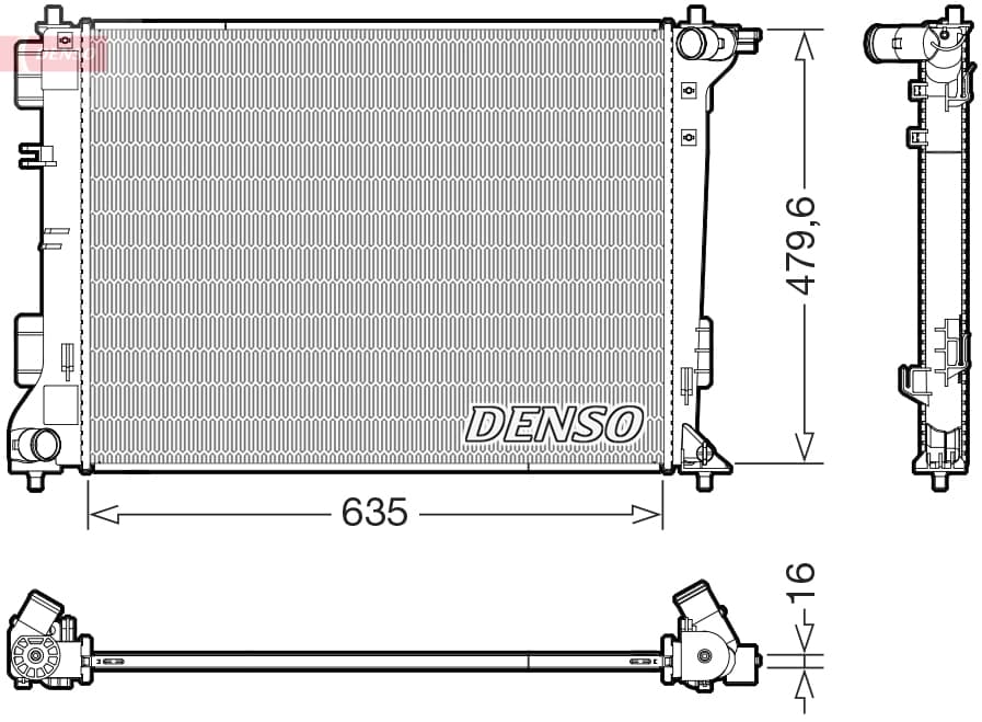 DENSO Chladič motora DRM41028 1