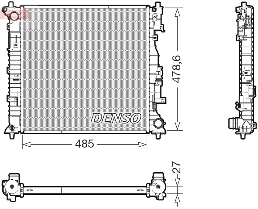 DENSO Chladič motora DRM43022 1