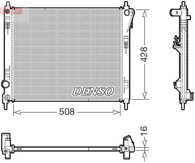 DENSO Chladič motora DRM46075 1