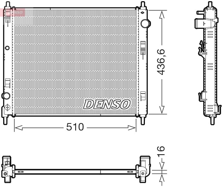 DENSO Chladič motora DRM46078 1