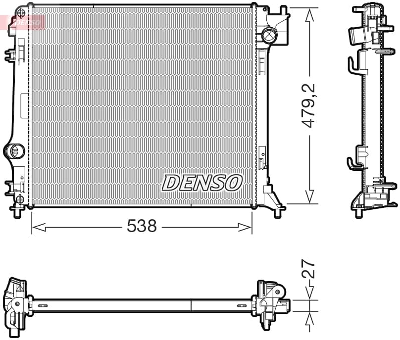 DENSO Chladič motora DRM46080 1