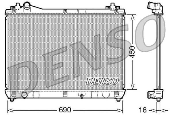 DENSO Chladič motora DRM47016 1