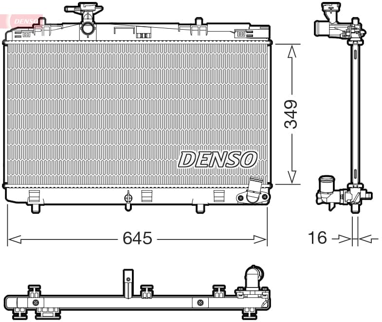 DENSO Chladič motora DRM50155 1