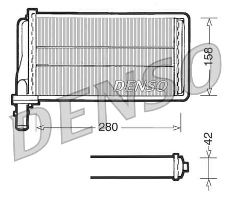 DENSO Výmenník tepla vnútorného kúrenia DRR01001 1