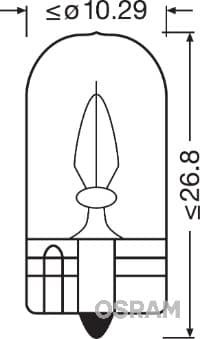 OSRAM Žiarovka pre parkovacie/polohové svetlo 2841 1