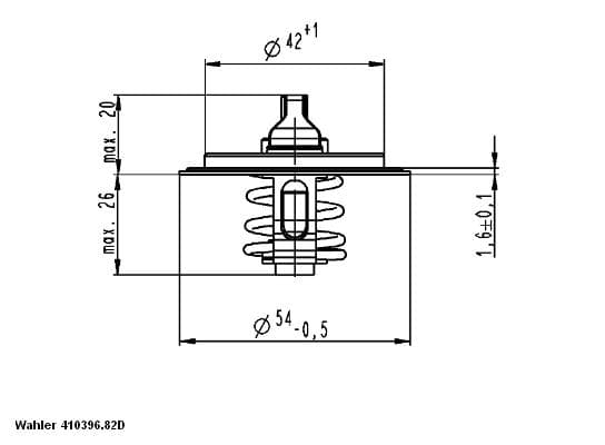 WAHLER Termostat chladenia 41039682D 1