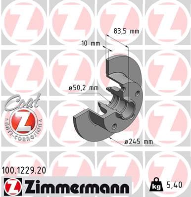 ZIMMERMANN Brzdový kotúč 100122920 1