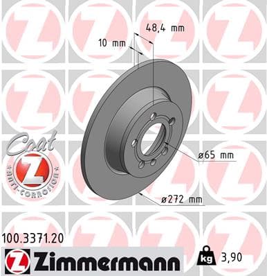 ZIMMERMANN Brzdový kotúč 100337120 1