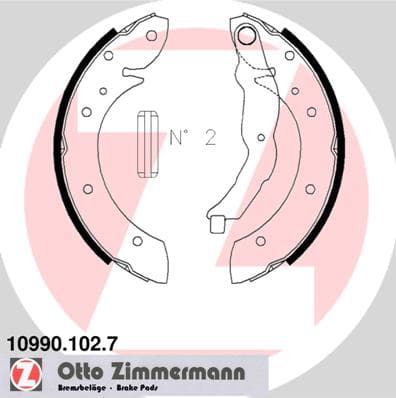 ZIMMERMANN Sada brzdových čeľustí 109901027 1
