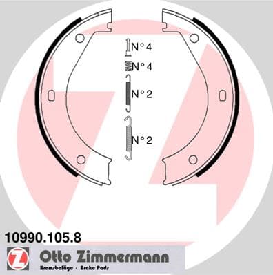ZIMMERMANN Sada brzd. čeľustí parkov. brzdy 109901058 1