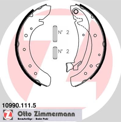 ZIMMERMANN Sada brzdových čeľustí 109901115 1